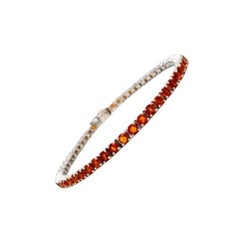 Bracelet de mariage pour mère en argent sterling avec citrine de 5,20 carats