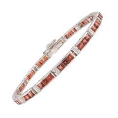 Bracelet de naissance de janvier en argent sterling et diamants