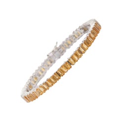 Bracelet tennis moderne octogonal en argent sterling 925