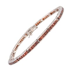 Bracciale Tennis con Granato Naturale 4,98 Carati in Argento 925 per la Mamma