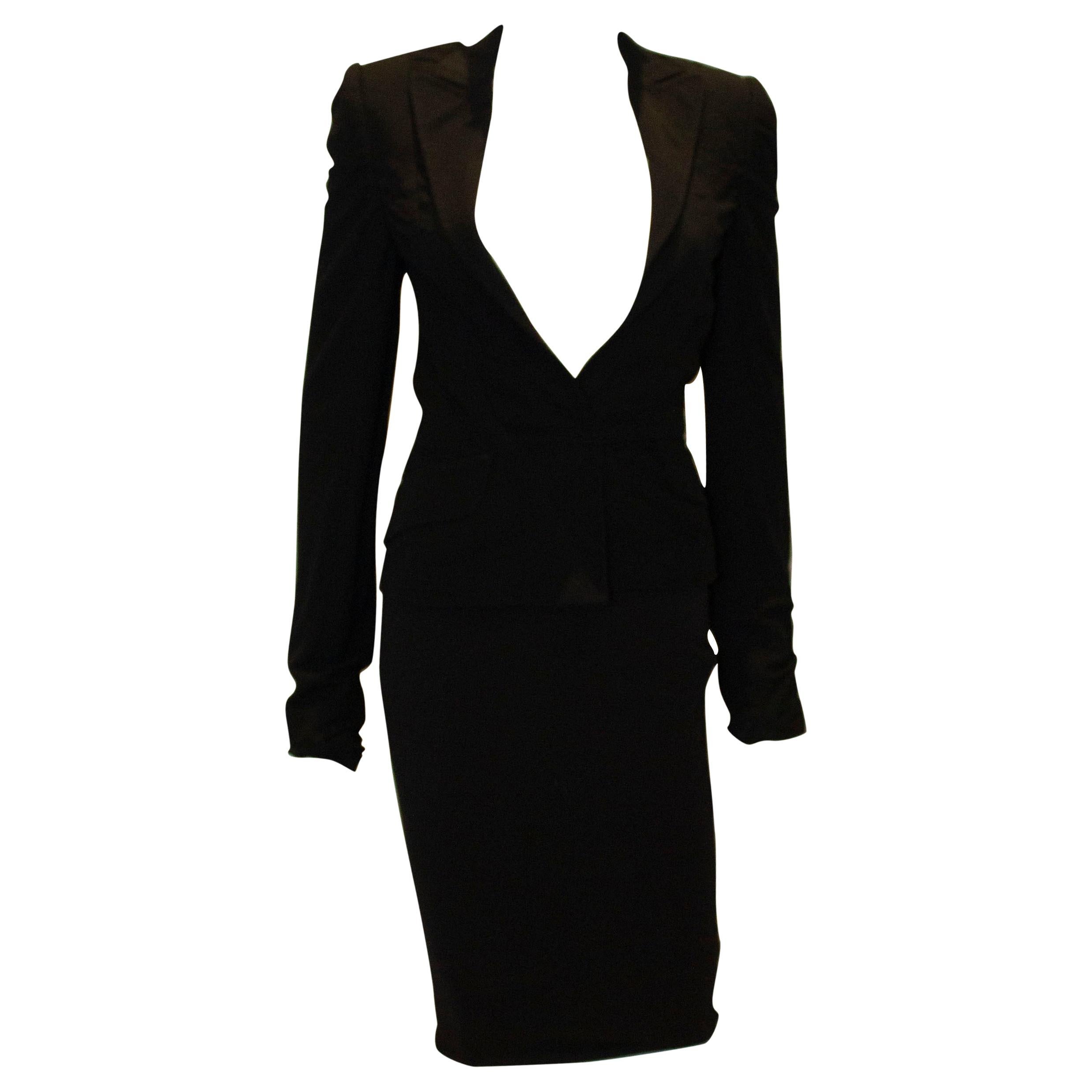 Dolce and Gabanna Black Jacket with Tie Belt