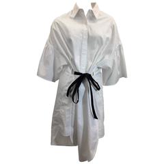 Tome Buttondown Bell Sleeve Cotton Dress