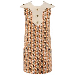 GUCCI Cruise 2020 Multicolor GG Interlocking Chain Print Mini Shift Dress