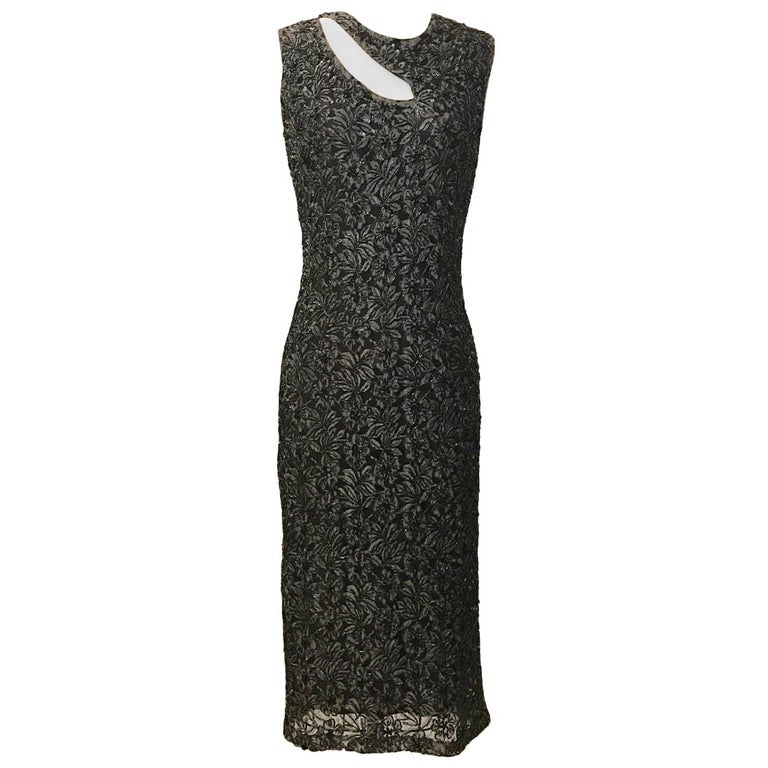 1990s Alexander McQueen Grey and Black Beaded Lace Midi Dress For Sale at 1stDibs | beaded lace dresses, black beaded midi dress, alexander mcqueen grey dress 1990s Alexander McQueen Grey and Black Beaded Lace Midi Dress For Sale at 1stDibs | beaded lace dresses, black beaded midi dress, alexander mcqueen grey dress
