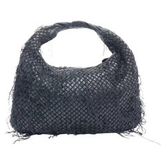 Bottega Veneta Intrecciato Hobo Bag Net & Fringes Black Lambskin leather Medium