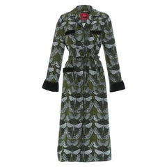 F.R.S for Restless Sleepers FRS Robe en velours de soie imprimé botanique, taille M