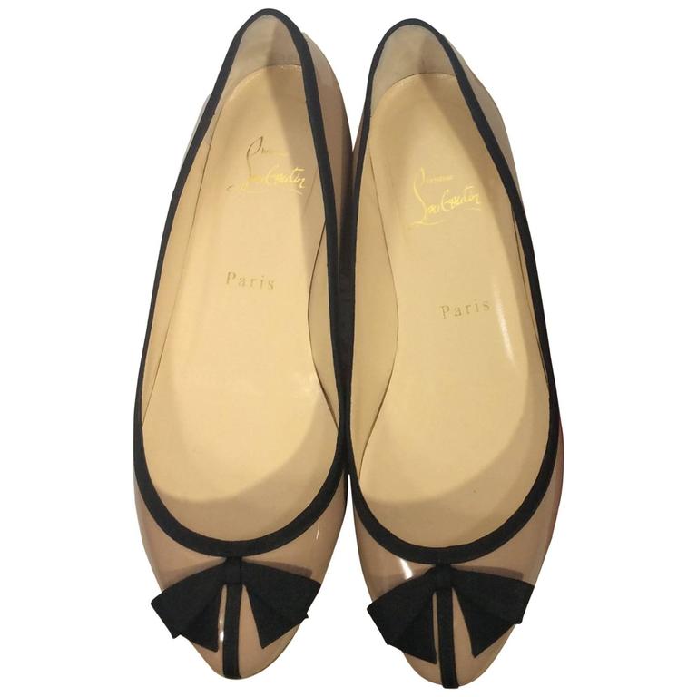Nude Patent Leather Flats 25