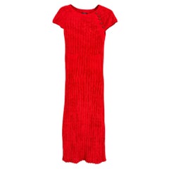Chanel Kristen Stewart Style Red Runway Dress 36 FA