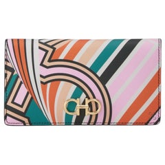 NUEVO Salvatore Ferragamo Cartera Gancini Multicolor - Juego completo