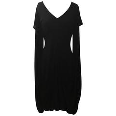 Alexander McQueen New with Tags Infinity Sleeve Black Jersey Dress, 2009 