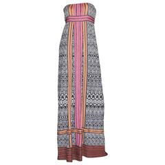 Missoni Corset Monochrome Crochet Knit Evening Gown with Colorblock Trimming 2
