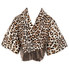 1991 AZZEDINE ALAIA leopard calf fur jacket
