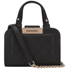 CHANEL 13834062 Black Lambskin 25cm Medium Classic Flap Silver