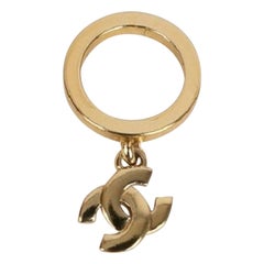 Chanel CC Charm Golden Metal Ring