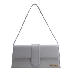 Jacquemus White Leather Le Long Bambino Structured Shoulder Bag
