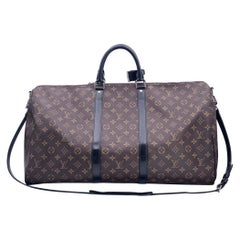 Louis Vuitton Monogram Macassar Keepall Bandouliere 55 Reisetasche