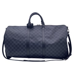 Louis Vuitton Damier Graphite Canvas Keepall 55 Bandouliere Bag