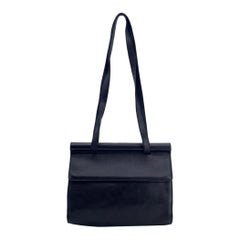 Bottega Veneta Vintage Black Leather Tote Shoulder Bag
