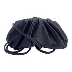 Bottega Veneta Black Leather Micro Pouch Accessory or Necklace