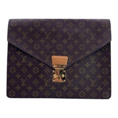 Louis Vuitton Vintage Monogram Canvas Senateur Portfolio Briefcase