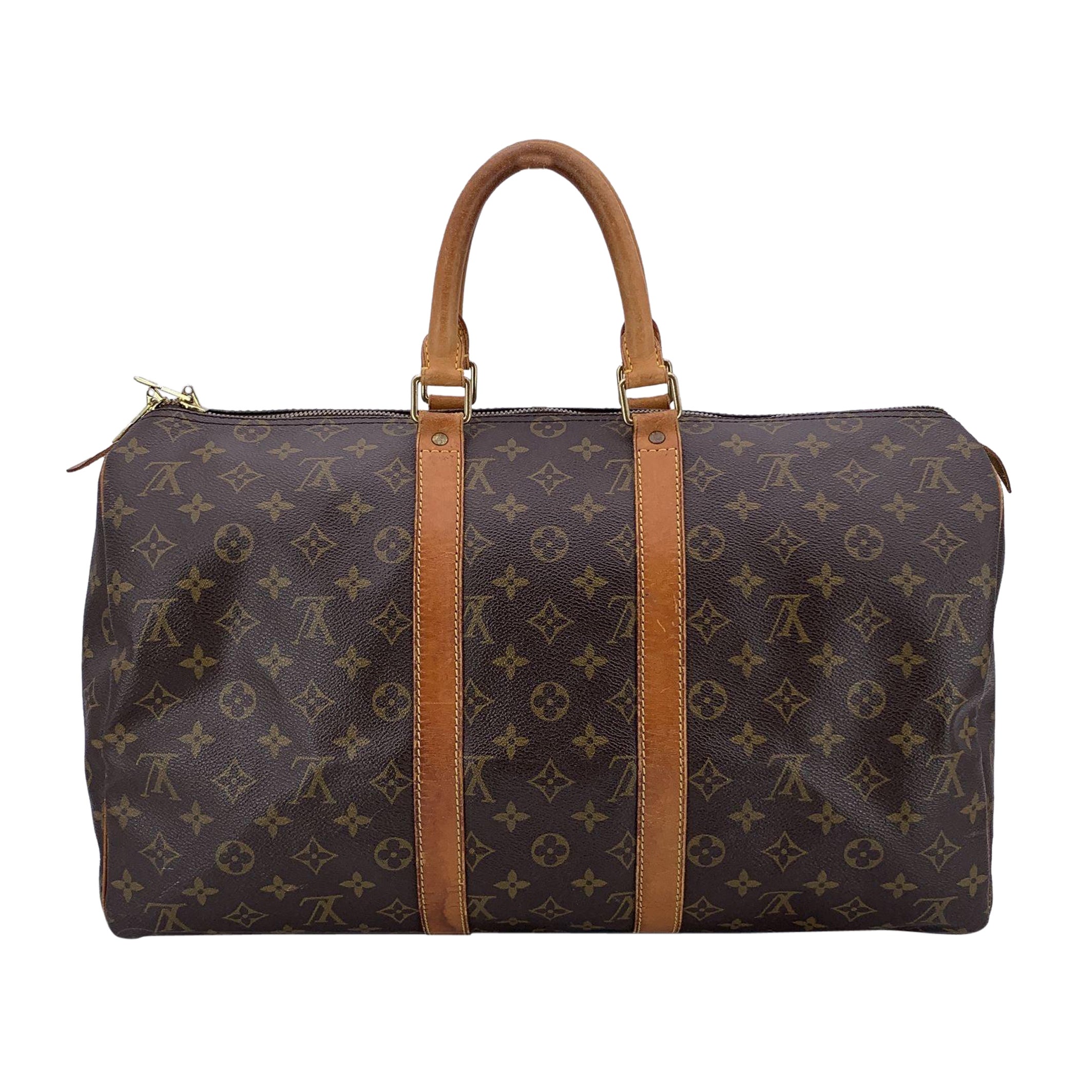 Louis Vuitton Vintage Monogram Canvas Keepall 45 Travel Duffel Bag