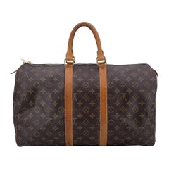 Louis Vuitton Vintage Monogram Canvas Keepall 45 Travel Duffel Bag