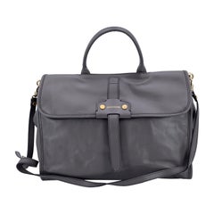 Gherardini 130 Aniversario Bolso Satchel Grande de Piel Gris con Correa