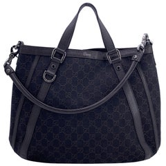 Gucci Brown Monogram Canvas Medium Abbey Convertible Tote