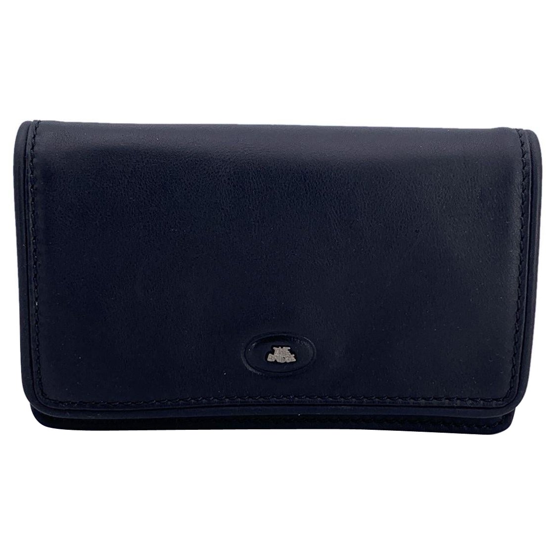 The Bridge Black Leather Small Clutch Flap Pochette Pouch For Sale