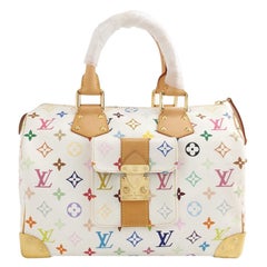 Louis Vuitton x Takashi Murakami Speedy 30 Lock White Multicolor