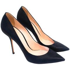 Casadei Black Satin Pumps 2