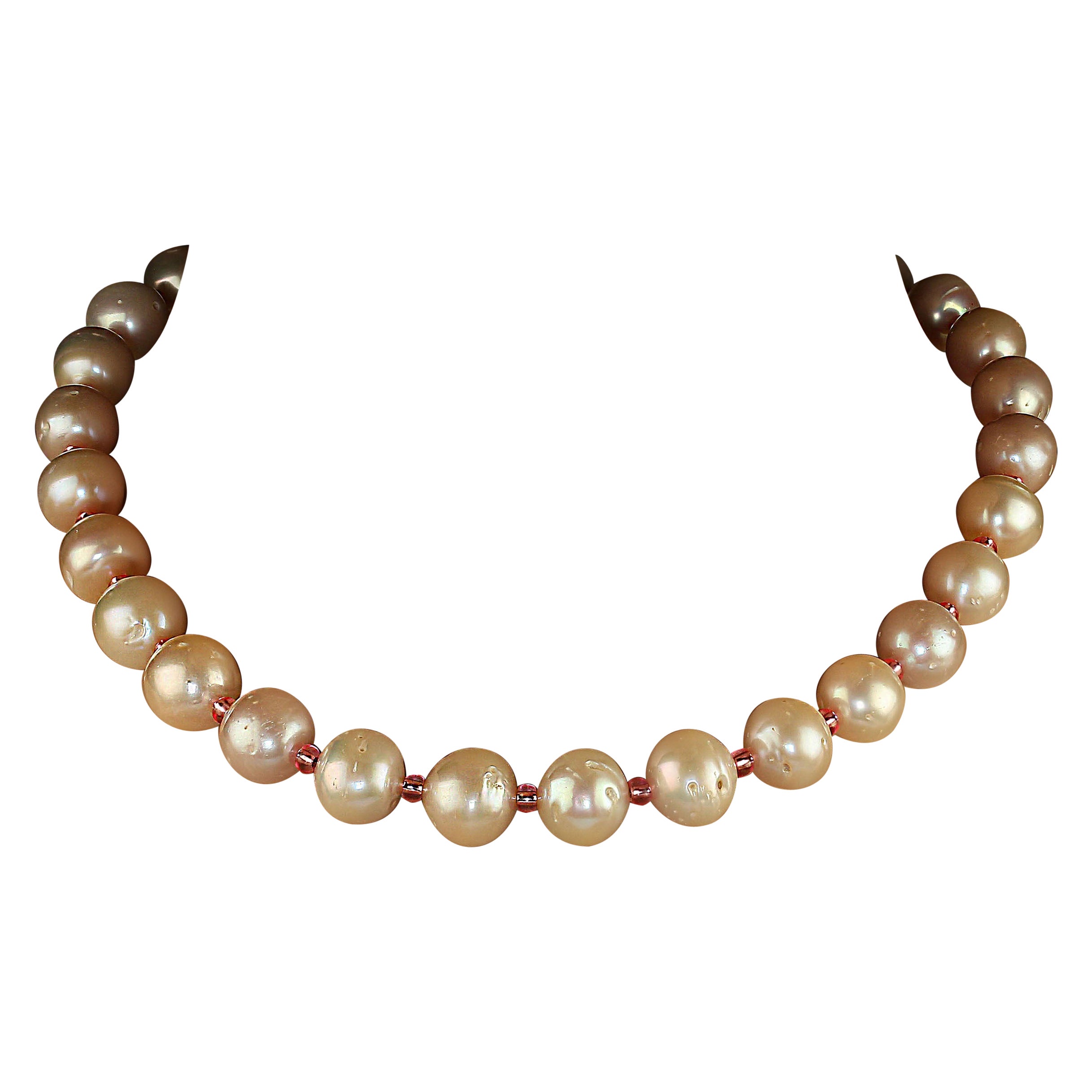 AJD Perle eleganti con accenti rosa caldo da 17 pollici