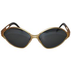 Jean Paul Gaultier Gold Tone Accented with Stud Sunglasses