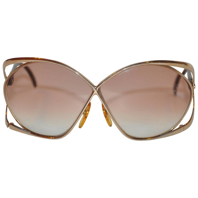 Christian Dior Superbes lunettes de soleil dor es monture