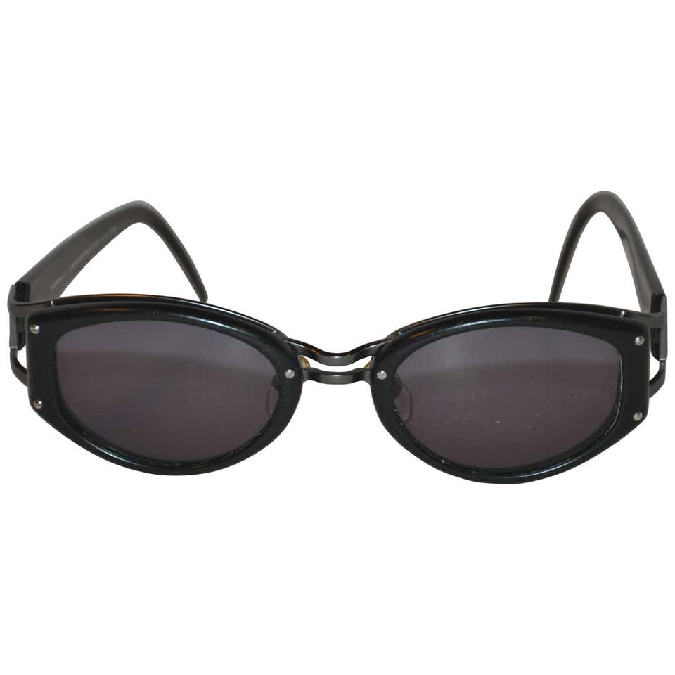 Yohji Yamamoto Matte Black Lucite Double Frame Sunglasses at 1stDibs ...