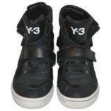 Yohji Yamamoto - Scarpe da ginnastica alte in pizzo nere