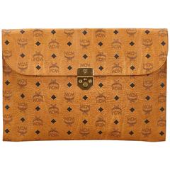MCM Brown Leather Clutch Bag