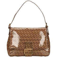 Fendi Brown PVC Zucchino Shoulder Bag