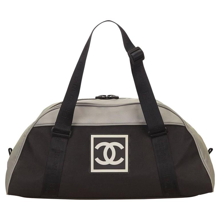 Chanel Gray Sports Line CC Duffel Bag For Sale at 1stdibs
