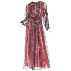 1970s Giorgio Sant Angelo Sheer Chiffon boho Dress