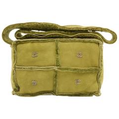 Chanel Green Mutton Leather Shoulder Shoulder Hand Bag