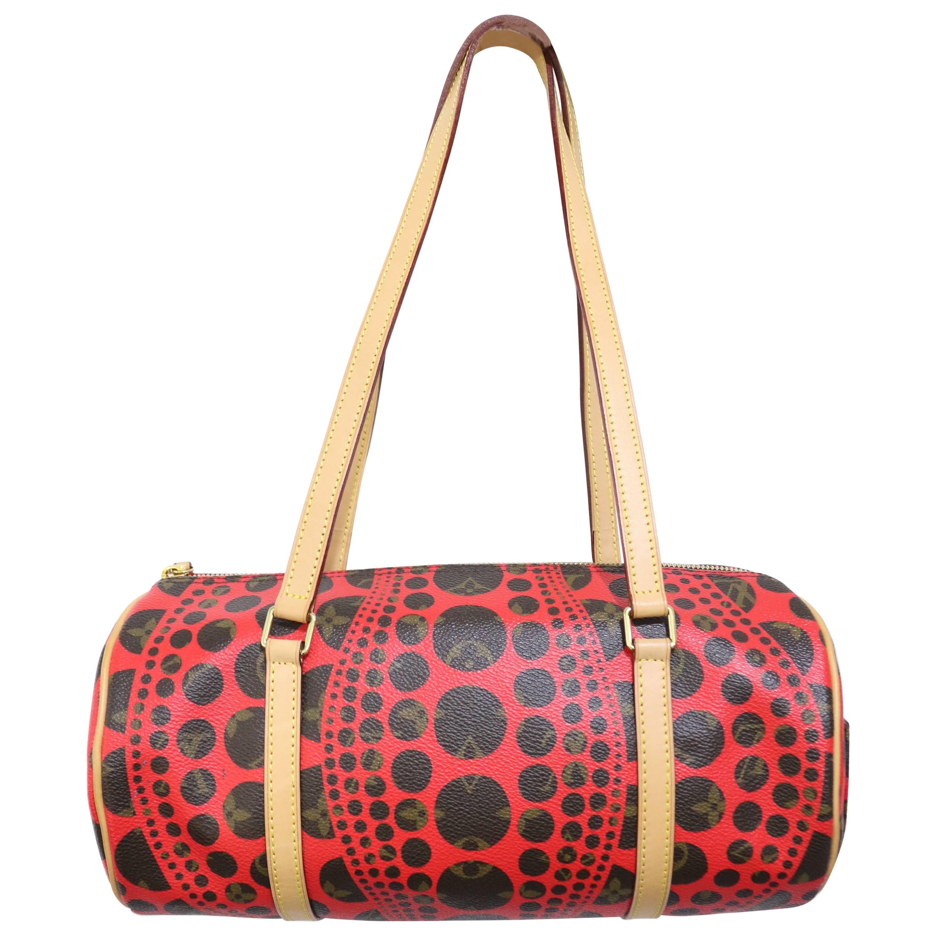 Louis Vuitton x Yayoi Kusama Red Monogram Pumpkin Dots Papillion Bag 