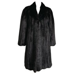 Vintage Dark Brown Ranch Mink Fur Coat
