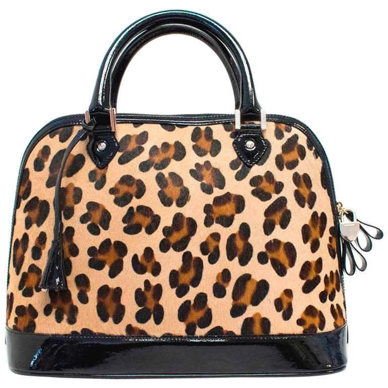Aspinal of London Leopard Print and Leather Bag  For Sale