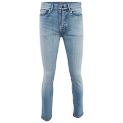 Saint Laurent Blue Denim Ripped Jeans M Waist 29"