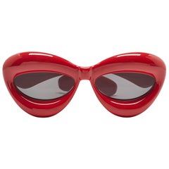 Loewe Red LW400971 Inflated Cat Eye Sunglasses