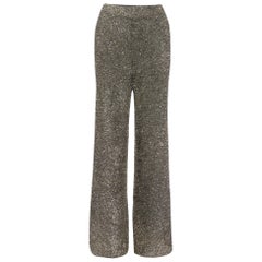 Joseph Metallic Lurex-Strickhose mit weitem Bein XS