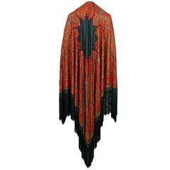 Yves Saint Laurent YSL Gorgeous Vintage Fringed Shawl 1