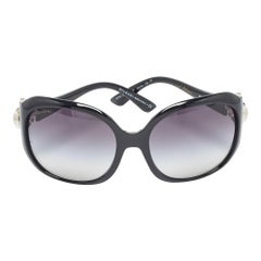 Bvlgari Black Gradient Limited Edition Crystals Embellished Oversized Sunglasses (Lunettes de soleil surdimensionnées ornées de cristaux)