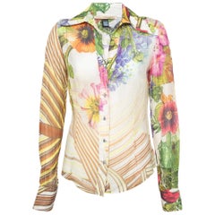 Class by Roberto Cavalli Multicolor Printed Cotton Blend Shirt L